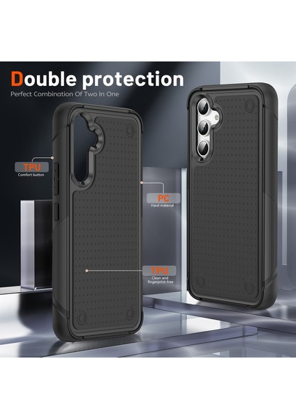 Samsung Galaxy A54 Için Çift Katmanlı Sert Pc Yumuşak Tpu Telefon Kılıfı - Siyah (Yurt Dışından) fiyatları