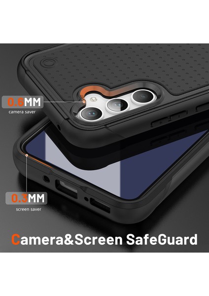 Samsung Galaxy A54 Için Çift Katmanlı Sert Pc Yumuşak Tpu Telefon Kılıfı - Siyah (Yurt Dışından) modelleri