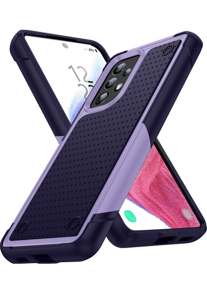 Samsung Galaxy A53 5g Için Çift Katmanlı Sert Pc Yumuşak Tpu Telefon Kılıfı - Mor - Mavi (Yurt Dışından) fiyatları