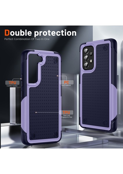 Samsung Galaxy A53 5g Için Çift Katmanlı Sert Pc Yumuşak Tpu Telefon Kılıfı - Mor - Mavi (Yurt Dışından) modelleri