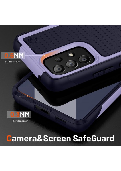 Samsung Galaxy A53 5g Için Çift Katmanlı Sert Pc Yumuşak Tpu Telefon Kılıfı - Mor - Mavi (Yurt Dışından) fırsatları