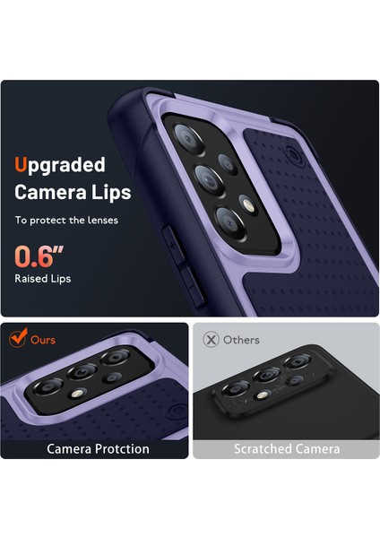 Samsung Galaxy A53 5g Için Çift Katmanlı Sert Pc Yumuşak Tpu Telefon Kılıfı - Mor - Mavi (Yurt Dışından) indirimleri