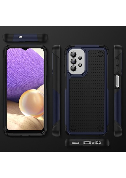 Samsung Galaxy A23/A32 5G/A13 4G/A13 5G/A04S Için Çift Katmanlı Sert Pc Yumuşak Tpu Telefon Kılıfı - Mavi - Siyah (Yurt Dışından) fiyatları