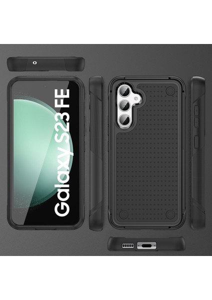 Samsung Galaxy S23 Fe Için Çift Katmanlı Sert Pc Yumuşak Tpu Telefon Kılıfı - Siyah (Yurt Dışından) fiyatları