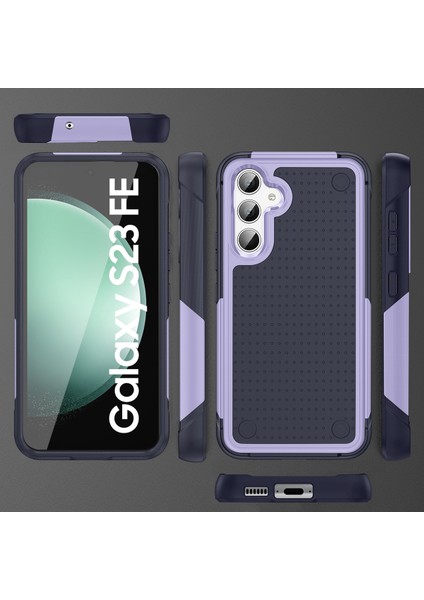 Samsung Galaxy S23 Fe Için Çift Katmanlı Sert Pc Yumuşak Tpu Telefon Kılıfı - Mor - Mavi (Yurt Dışından) fiyatları