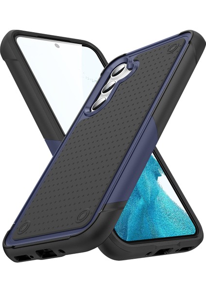 Samsung Galaxy A54 Için Çift Katmanlı Sert Pc Yumuşak Tpu Telefon Kılıfı - Mavi - Siyah (Yurt Dışından)