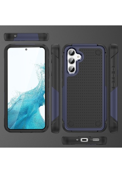 Samsung Galaxy A54 Için Çift Katmanlı Sert Pc Yumuşak Tpu Telefon Kılıfı - Mavi - Siyah (Yurt Dışından) indirimleri