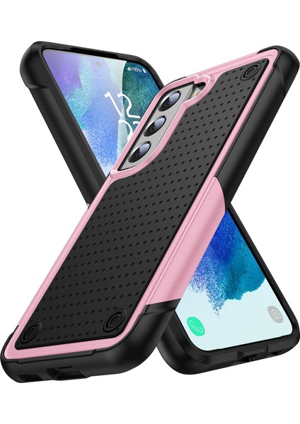 Samsung Galaxy S21 Fe 5g Için Çift Katmanlı Sert Pc Yumuşak Tpu Telefon Kılıfı - Pembe - Siyah (Yurt Dışından) fiyatları