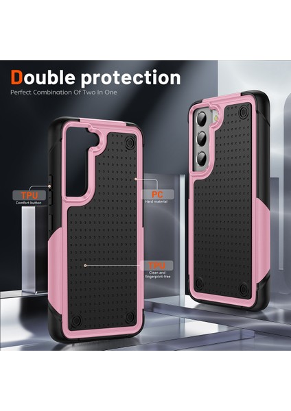 Samsung Galaxy S21 Fe 5g Için Çift Katmanlı Sert Pc Yumuşak Tpu Telefon Kılıfı - Pembe - Siyah (Yurt Dışından) modelleri