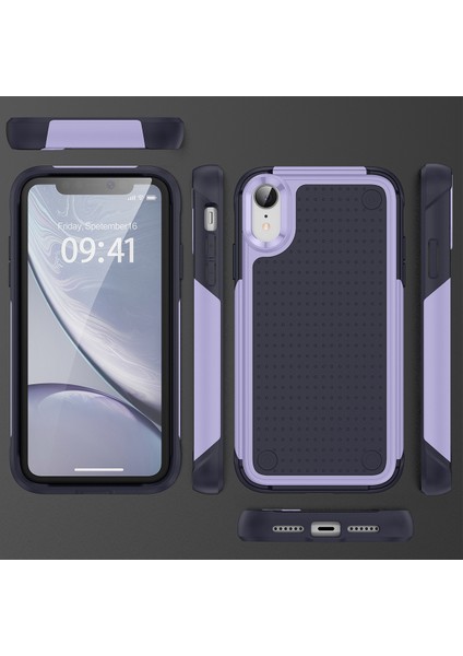 iPhone Xr Için Çift Katmanlı Sert Pc Yumuşak Tpu Telefon Kılıfı - Mor - Mavi (Yurt Dışından) fiyatları