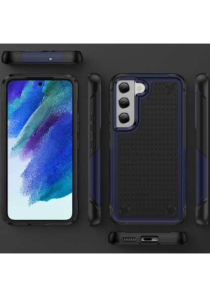 Samsung Galaxy S21 Fe 5g Için Çift Katmanlı Sert Pc Yumuşak Tpu Telefon Kılıfı - Mavi - Siyah (Yurt Dışından) fiyatları