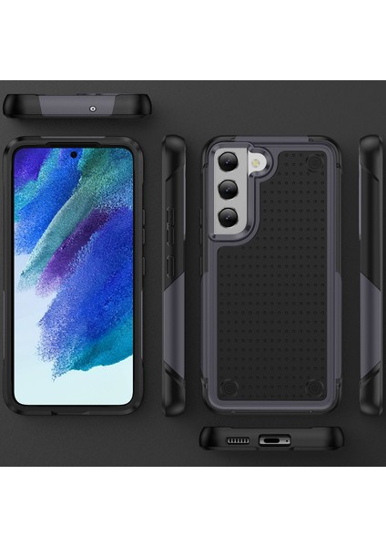 Samsung Galaxy S21 Fe 5g Için Çift Katmanlı Sert Pc Yumuşak Tpu Telefon Kılıfı - Gri - Siyah (Yurt Dışından) fiyatları