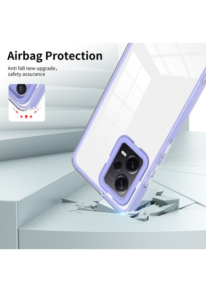 Xiaomi Redmi Note 12 Pro+ Için Şeffaf Sert Pc Tampon Telefon Kılıfı - Mor (Yurt Dışından) indirimleri
