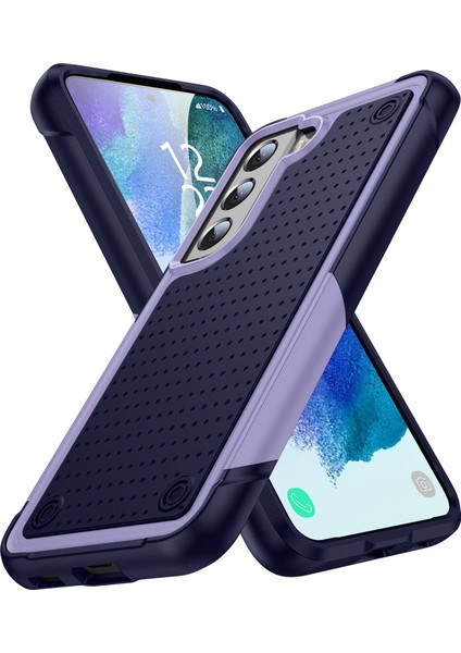 Samsung Galaxy S21 Fe 5g Için Çift Katmanlı Sert Pc Yumuşak Tpu Telefon Kılıfı - Mor - Mavi (Yurt Dışından) fiyatları