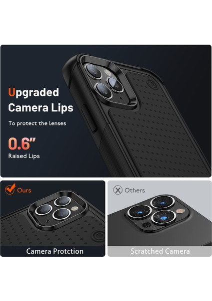 iPhone 11 Pro Için Çift Katmanlı Sert Pc Yumuşak Tpu Telefon Kılıfı - Siyah (Yurt Dışından) indirimleri