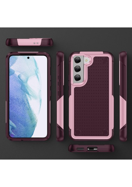 Samsung Galaxy S21+ 5g Için Çift Katmanlı Sert Pc Yumuşak Tpu Telefon Kılıfı - Pembe - Kırmızı (Yurt Dışından)