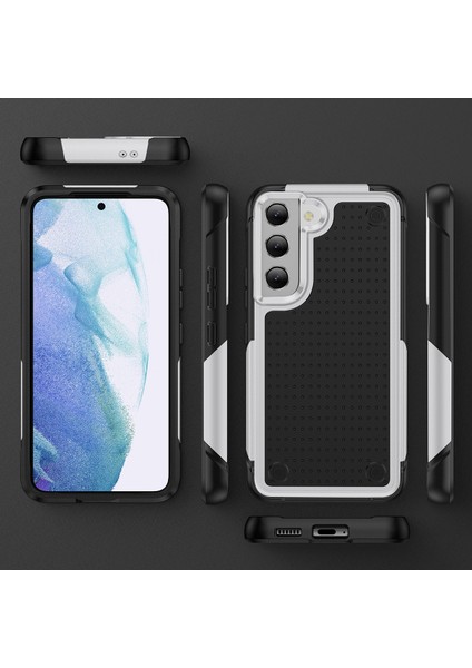 Samsung Galaxy S21+ 5g Için Çift Katmanlı Sert Pc Yumuşak Tpu Telefon Kılıfı - Beyaz - Siyah (Yurt Dışından) fiyatları