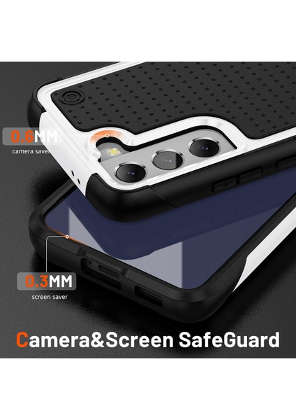 Samsung Galaxy S21+ 5g Için Çift Katmanlı Sert Pc Yumuşak Tpu Telefon Kılıfı - Beyaz - Siyah (Yurt Dışından) fırsatları