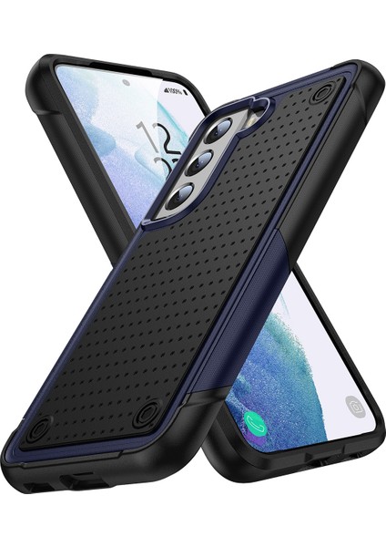 Samsung Galaxy S21+ 5g Için Çift Katmanlı Sert Pc Yumuşak Tpu Telefon Kılıfı - Mavi - Siyah (Yurt Dışından)