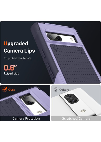 Google Pixel 7A Için Çift Katmanlı Sert Pc Yumuşak Tpu Telefon Kılıfı - Mor - Mavi (Yurt Dışından) indirimleri