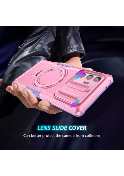Samsung Galaxy Note 20 Ultra 5g Için Magsafe ile Uyumlu, Manyetik Halkalı Stand Ağır Hizmet Telefon Kılıfı - Pembe (Yurt Dışından) indirimleri