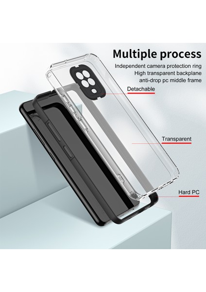 Xiaomi Redmi Note 9s /note 9 Pro /9 Pro Max Için Şeffaf Sert Pc Tampon Telefon Kılıfı - Siyah (Yurt Dışından)