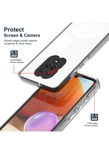 Xiaomi Redmi Note 9s /note 9 Pro /9 Pro Max Için Şeffaf Sert Pc Tampon Telefon Kılıfı - Siyah (Yurt Dışından)