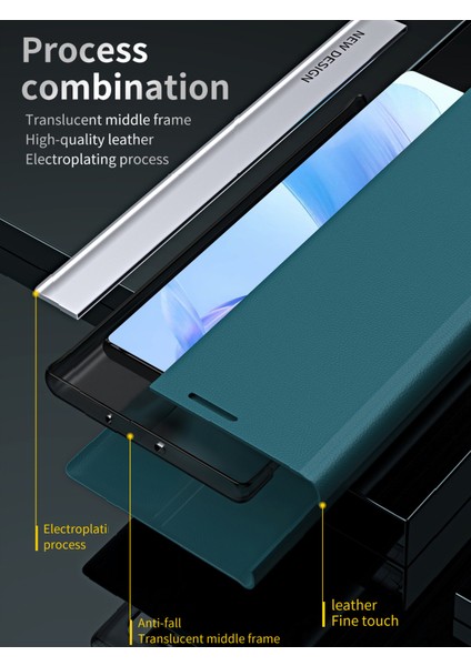 Honor 90 Lite Için Ince Flip Deri Manyetik Kapatma Telefon Kılıfı - Sarı (Yurt Dışından) indirimleri