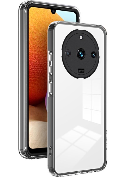Realme 11 Pro /realme 11 Pro+ Için Şeffaf Sert Pc Tampon Telefon Kılıfı - Siyah (Yurt Dışından)