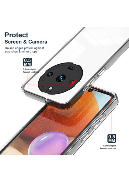Realme 11 Pro /realme 11 Pro+ Için Şeffaf Sert Pc Tampon Telefon Kılıfı - Siyah (Yurt Dışından)