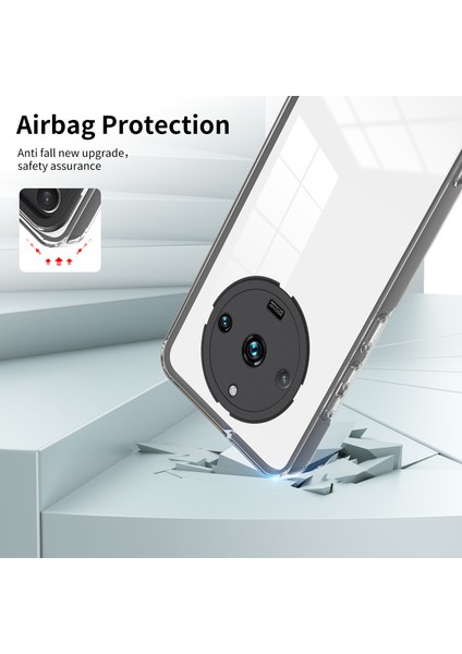 Realme 11 Pro /realme 11 Pro+ Için Şeffaf Sert Pc Tampon Telefon Kılıfı - Siyah (Yurt Dışından)