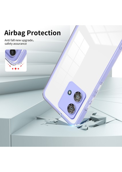 Motorola Edge 40 Neo Için Şeffaf Sert Pc Tampon Telefon Kılıfı - Mor (Yurt Dışından) indirimleri