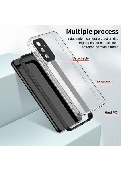 Samsung Galaxy M34 5g Için Şeffaf Sert Pc Tampon Telefon Kılıfı - Siyah (Yurt Dışından)