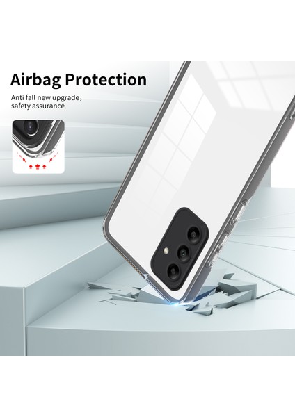 Samsung Galaxy M34 5g Için Şeffaf Sert Pc Tampon Telefon Kılıfı - Siyah (Yurt Dışından)