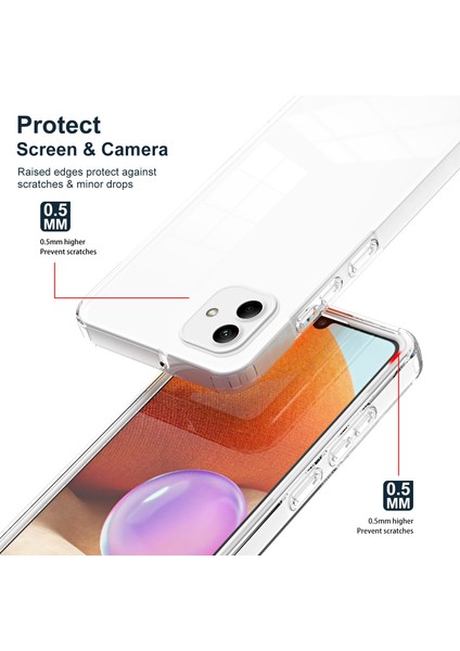 Samsung Galaxy A15 Için Şeffaf Sert Pc Tampon Telefon Kılıfı - Beyaz (Yurt Dışından)