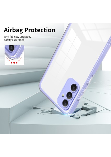 Samsung Galaxy A05 Için Şeffaf Sert Pc Tampon Telefon Kılıfı - Mor (Yurt Dışından)