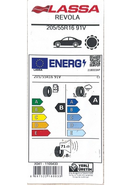205/55 R16 91V Revola Oto Yaz Lastiği ( Üretim Yılı: 2024 )