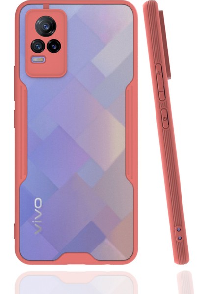 Vivo V21E Kılıf Platin Silikon - Pembe