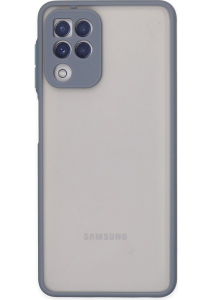 Samsung Galaxy M22 Kılıf Montreal Silikon Kapak - Gri 277097