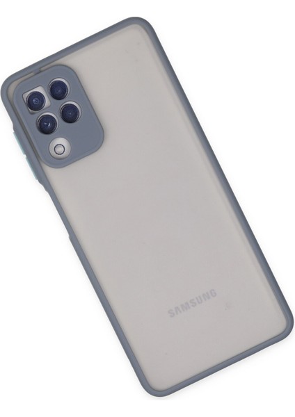 Samsung Galaxy M22 Kılıf Montreal Silikon Kapak - Gri 277097