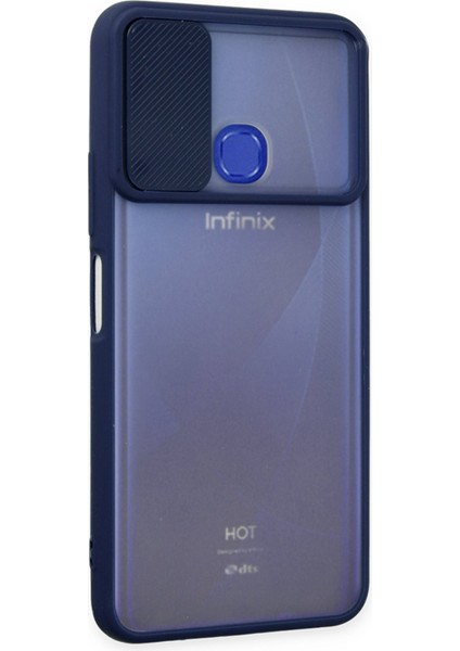 Infinix Hot 9 Kılıf Palm Buzlu Kamera Sürgülü Silikon - Lacivert 277097