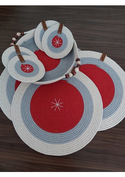 4 Kişilik 9 Parça Amerikan Servis Supla Takımı Tabak Altlığı Bardak Altlığı Sepet Hasır Mutfak Sunum fiyatları