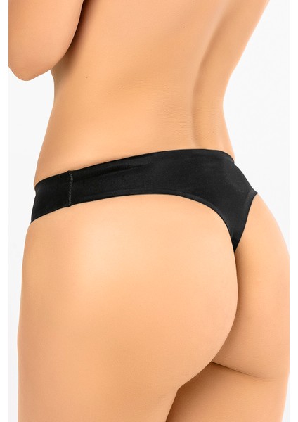 Siyah Cushy Iz Yapmaz String
