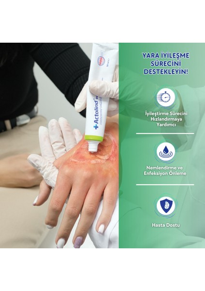 Yara Iyileştirme Jeli/ Solüsyonu+Actomins Woun-Vit Yara Iyileşme Sürecinde Beslenme Desteği 3'lü Set
