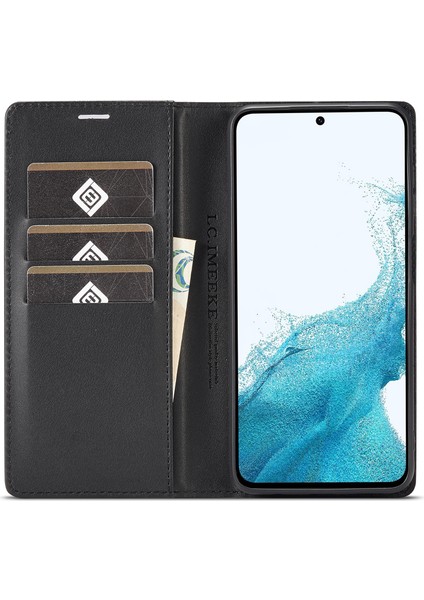 Samsung Galaxy A54 5g Karbon Fiber Doku Telefon Flip Deri Deri Cüzdan Kılıf Damalı Cep Telefonu Kapak-Dikey Şerit (Yurt Dışından)