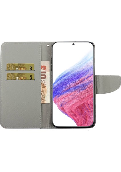 Samsung Galaxy A32 Için 5G/M32 5g Çapraz Doku Manyetik Toka Pu Deri Kılıf Stand Cüzdan Desen Baskı Telefon Kapak-Moral Çiçek (Yurt Dışından) fiyatları