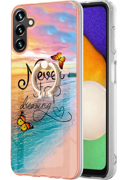 Samsung Galaxy A54 5g Için Koruyucu Kabuk, Etkiye Dayanıklı Mermer Desen Halkası Kickstand Kapak Elektrumanlı Çerçeve Yumuşak Tpu Imd Telefon Kılıfı Olmaz Hayal Etmeyi Durdur (Yurt Dışından) fiyatları