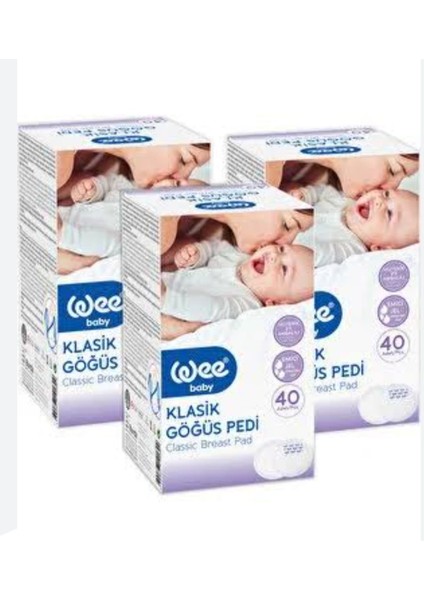 Klasik Göğüs Pedi 3 paket 120 Adet