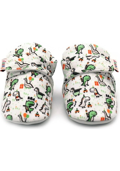 Kaydırmaz Taban Organik Cırt Cırtlı Bebek Panduf Terletmeyen Yumuşak Sevimli Figürlü Rahat Esnek