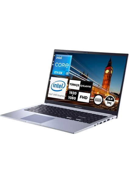 Vivobook 15 Intel Core I5-1235U 8gb 512GB SSD 15.6" Fhd Freedos Taşınabilir Bilgisayar X1502ZA-EJ1068